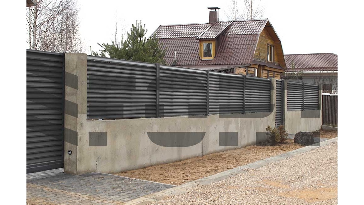 Забор жалюзи металлический fort lux для участка