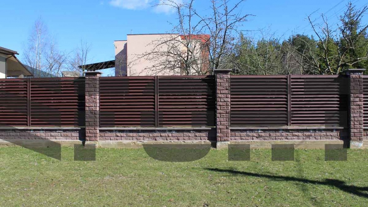 забор жалюзи металлический fort lux для участка